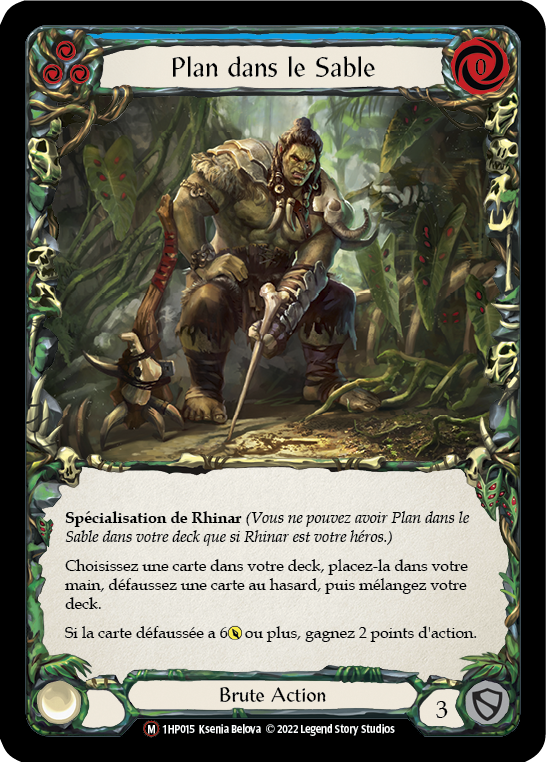 Sand Sketched Plan - BLUE - Plan dans le Sable - French History 1