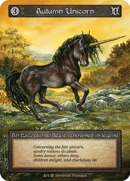 Autumn Unicorn - Beta (B) -  Sorcery Contested Realms