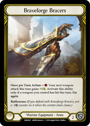 Braveforge Bracers [FAB006-P] (Promo)  1st Edition Cold Foil - Golden