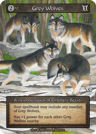 Grey Wolves (Foil) - Beta (B) -  Sorcery Contested Realm