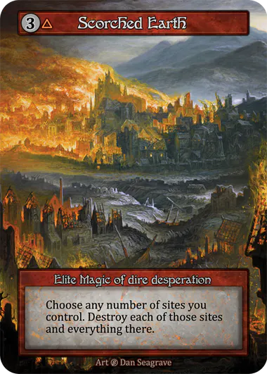 Scorched Earth (Foil) - Beta (B) -  Sorcery Contested Realm