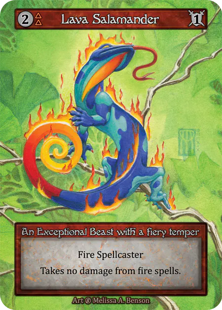 Lava Salamander (Foil) - Beta (B) - Sorcery Contested Realm