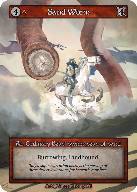 Sand Worm (Foil) - Beta (B) -  Sorcery Contested Realm