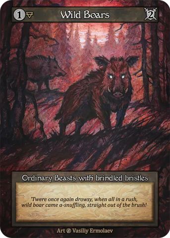 Wild Boars (Foil) - Beta (B) -  Sorcery Contested Realm