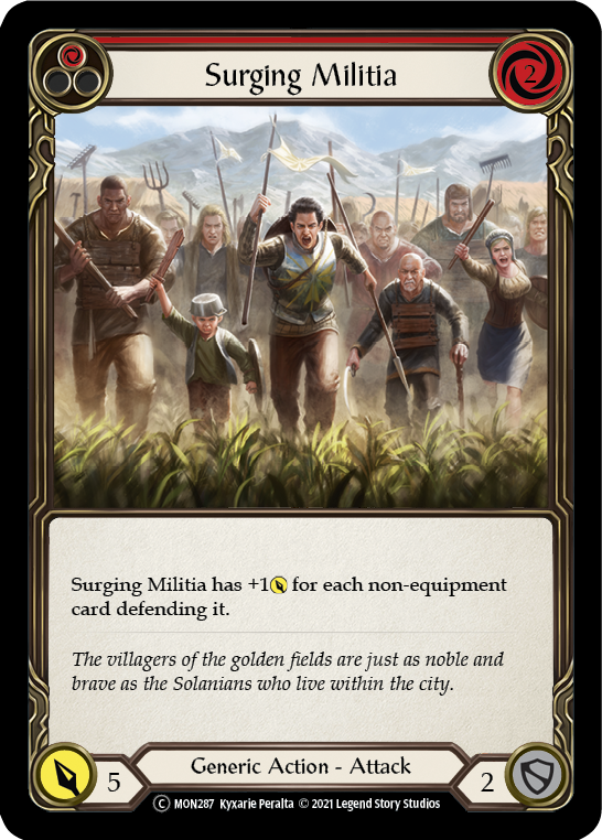 Surging Militia (Red) [U-MON287] (Monarch Unlimited)  Unlimited Normal