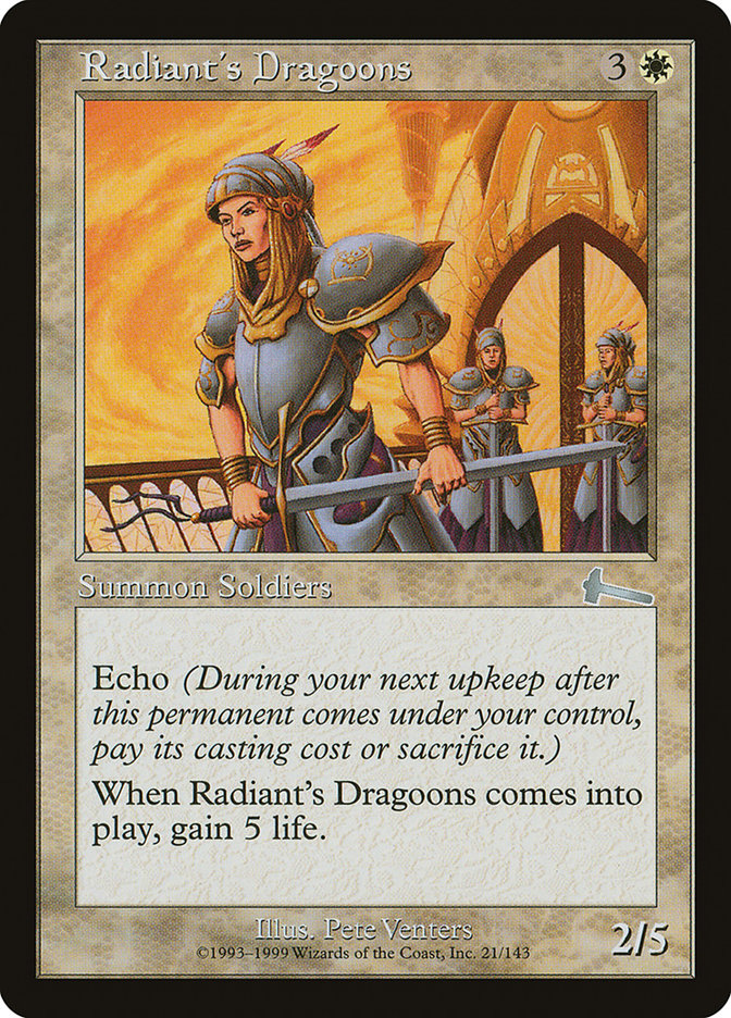 Radiant's Dragoons [Urza's Legacy]