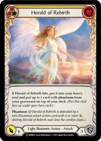 Herald of Rebirth (Yellow) [U-MON021-RF] (Monarch Unlimited)  Unlimited Rainbow Foil