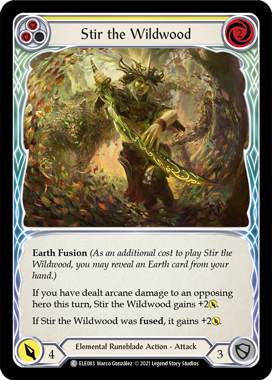 Stir the Wildwood (Yellow) [ELE083] (Tales of Aria)  1st Edition Rainbow Foil