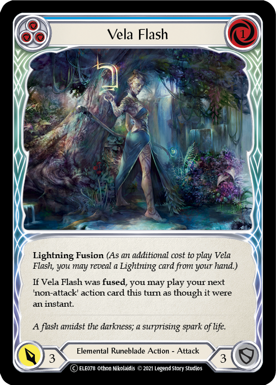 Vela Flash (Blue) [U-ELE078] (Tales of Aria Unlimited)  Unlimited Rainbow Foil