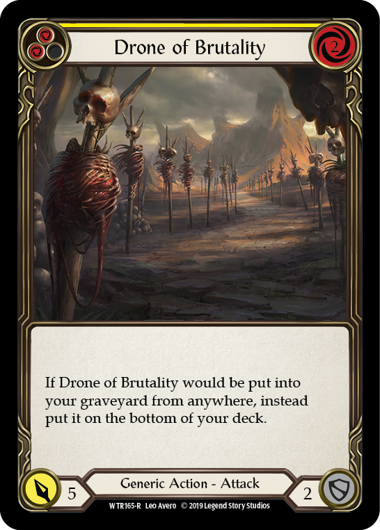 Drone of Brutality (Yellow) [WTR165-R] (Welcome to Rathe)  Alpha Print Rainbow Foil