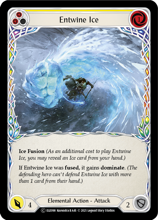 Entwine Ice (Yellow) [U-ELE098] (Tales of Aria Unlimited)  Unlimited Rainbow Foil
