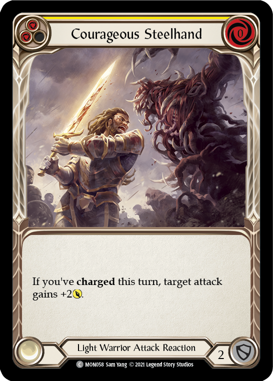 Courageous Steelhand (Yellow) [MON058] (Monarch)  1st Edition Normal