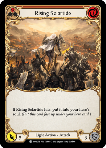 Rising Solartide (Red) [MON078-RF] (Monarch)  1st Edition Rainbow Foil