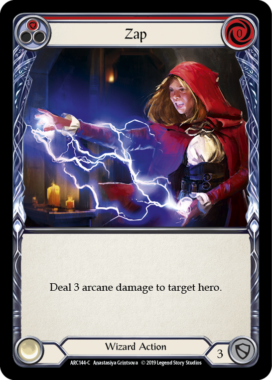 Zap (Red) [ARC144-C] (Arcane Rising)  1st Edition Normal