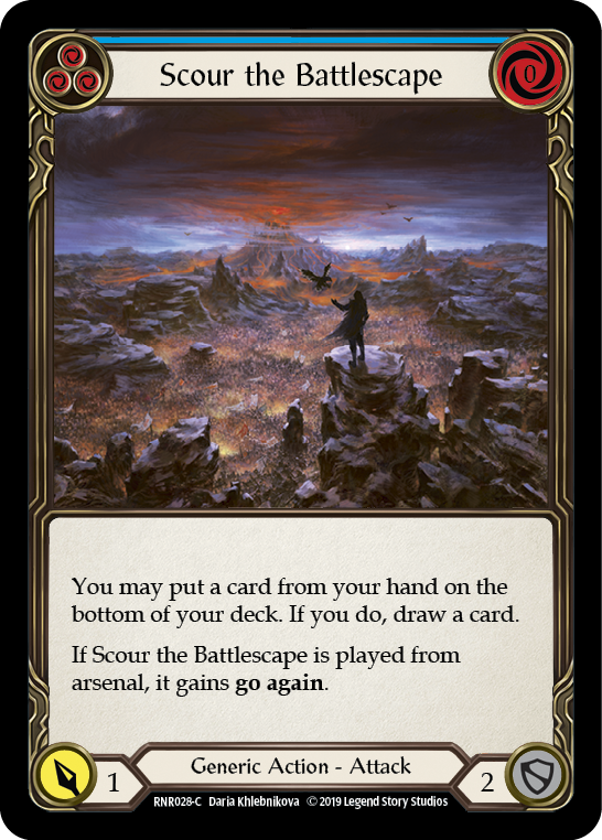 Scour the Battlescape (Blue) [RNR028-C] (Rhinar Hero Deck)  1st Edition Normal