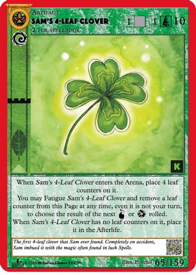 Sam's 4-Leaf Clover [Cryptid Nation: Kickstarter Edition]