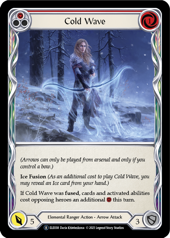 Cold Wave (Red) [U-ELE038] (Tales of Aria Unlimited)  Unlimited Rainbow Foil