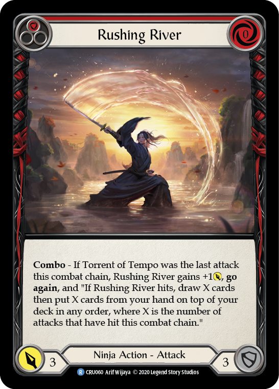 Rushing River (Red) [CRU060] (Crucible of War)  1st Edition Rainbow Foil