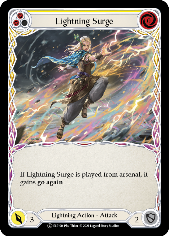 Lightning Surge (Yellow) [U-ELE190] (Tales of Aria Unlimited)  Unlimited Normal