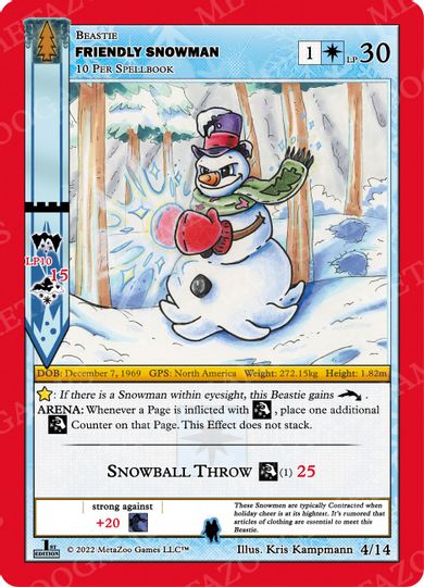 Friendly Snowman [Cryptid Nation: Wilderness First Edition Theme Deck]