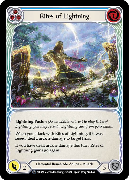 Rites of Lightning (Blue) [U-ELE072] (Tales of Aria Unlimited)  Unlimited Rainbow Foil